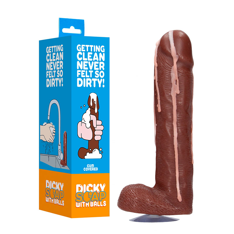 S-Line Dicky Soap with Balls Cum Covered - Brown